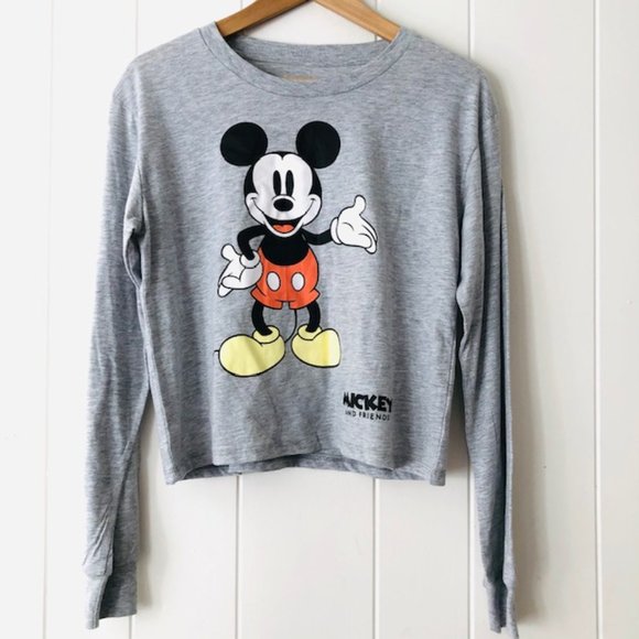 Disney Cropped Mickey Mouse Graphic T-Shirt X-Small - Picture 3 of 9